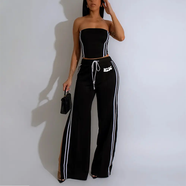 Комплект женский весенний топ и брюки S-2XL