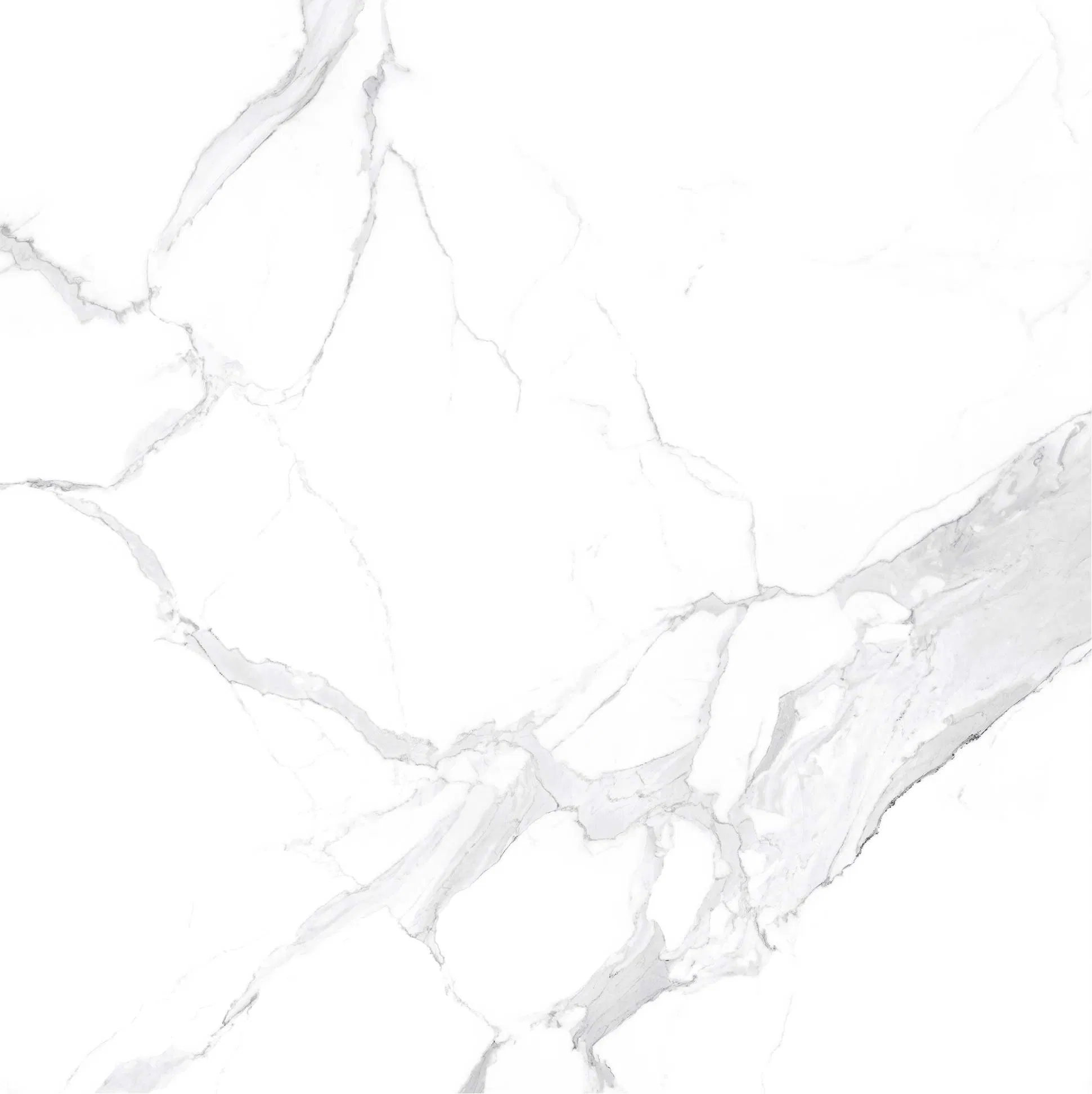 Carrara 600X600 Ceramica Porcelanato Cheap Ceramic White Floor Tiles with Satin Surface