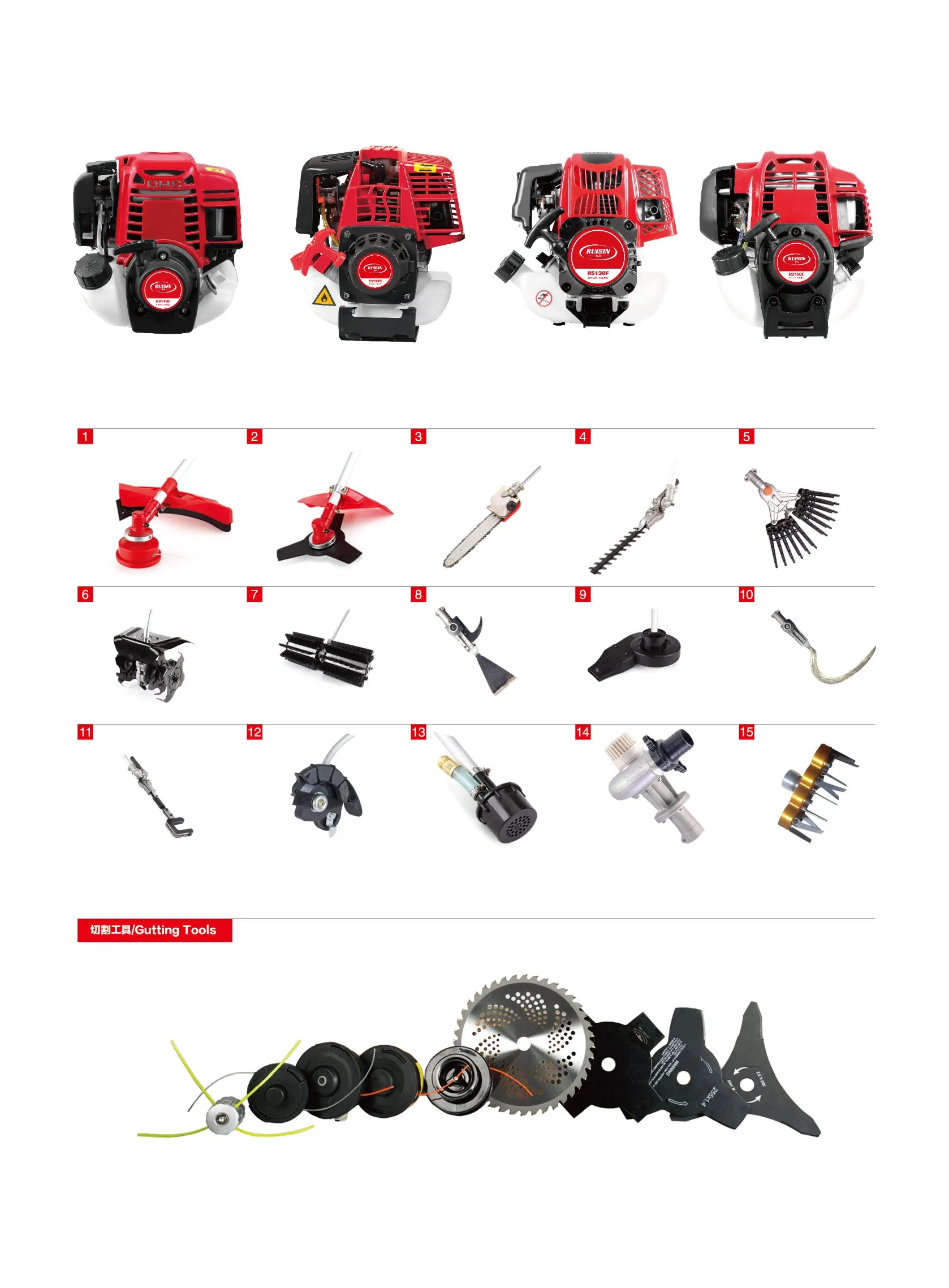 China Factory 4 Stroke Weeding Machine 35.8cc Grass Trimmer Gx35 Brush Cutter