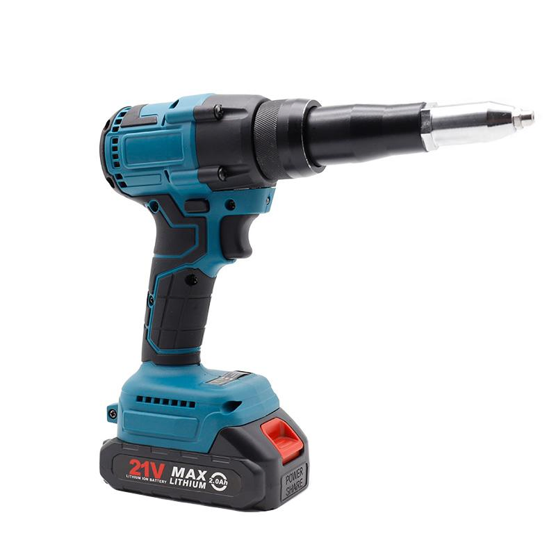 Electric Rivet Gun Cordless Rivet Nut Gun Drill Insert Riveting Tool with LED Light