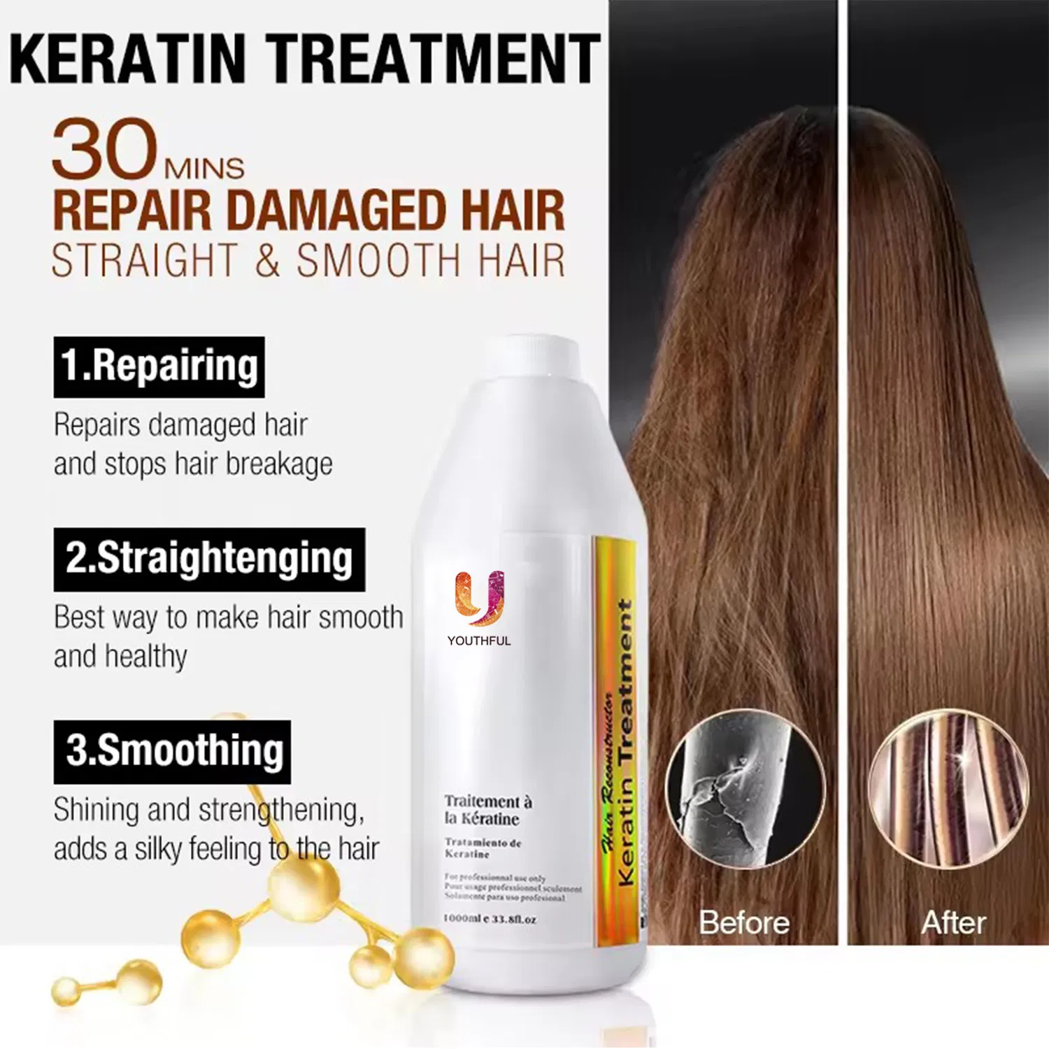 Pure Keratin Treatment Straightening Hair Conditioner