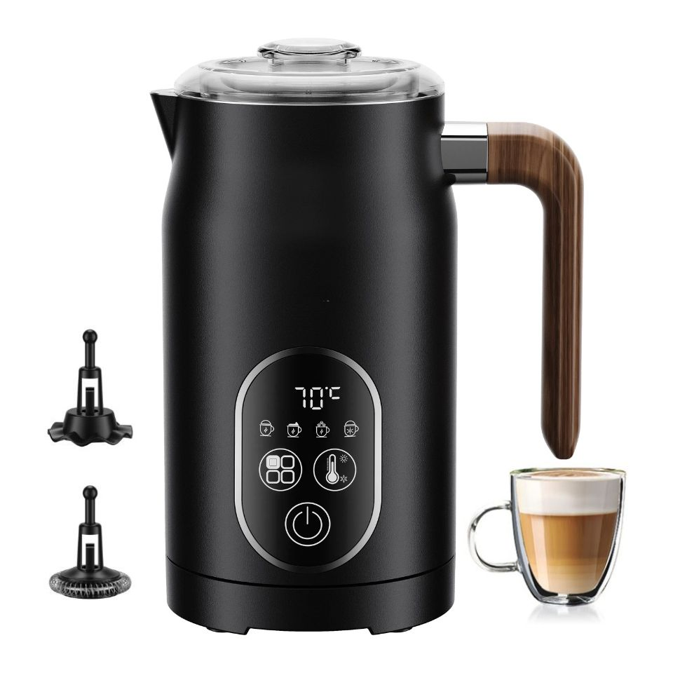 Electric Milk Steamer 4 in 1 Hot & Cold Foam Maker for Latte Espresso Milk Maker Frother