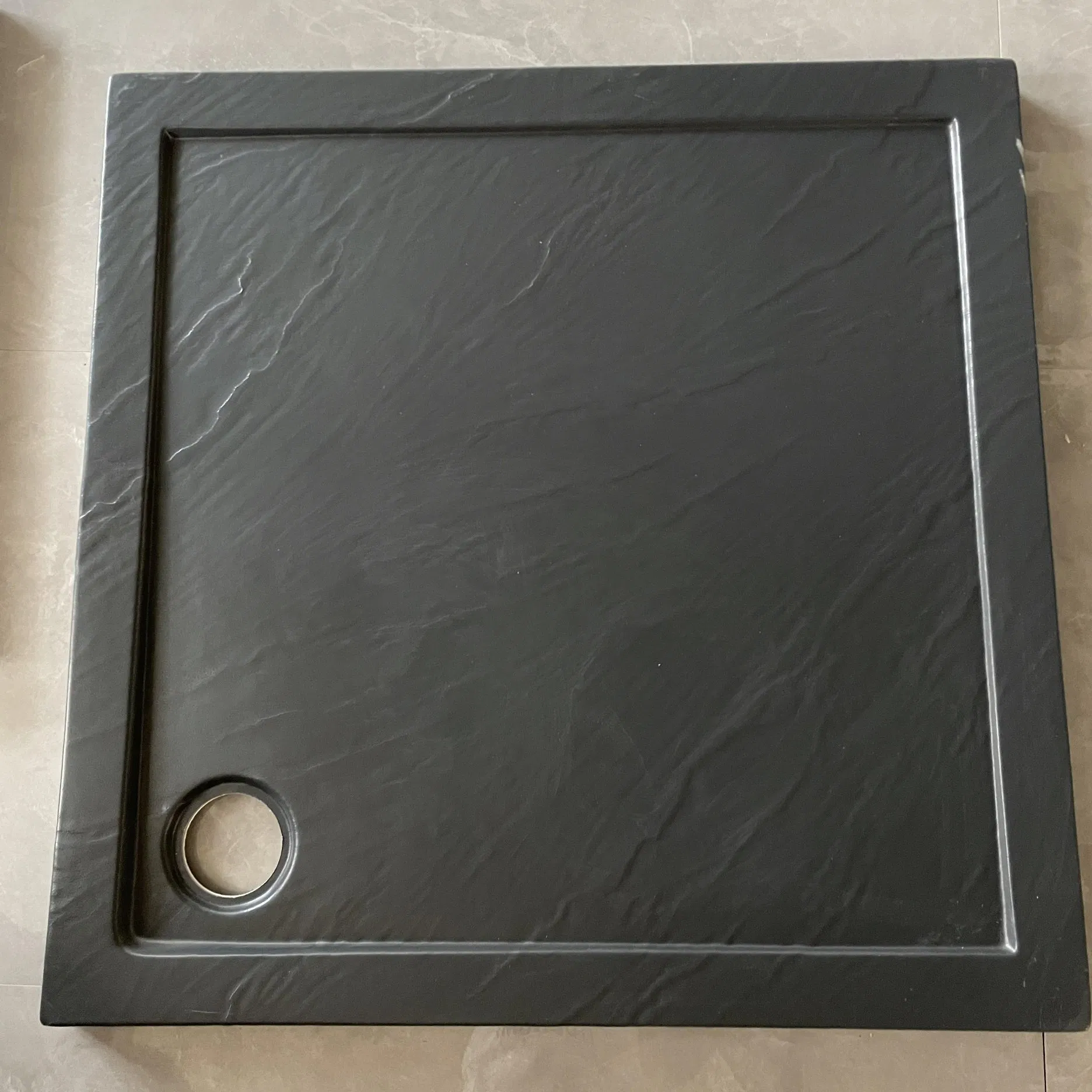Sanitary Ware Square Black Acrylic Shower Tray 1