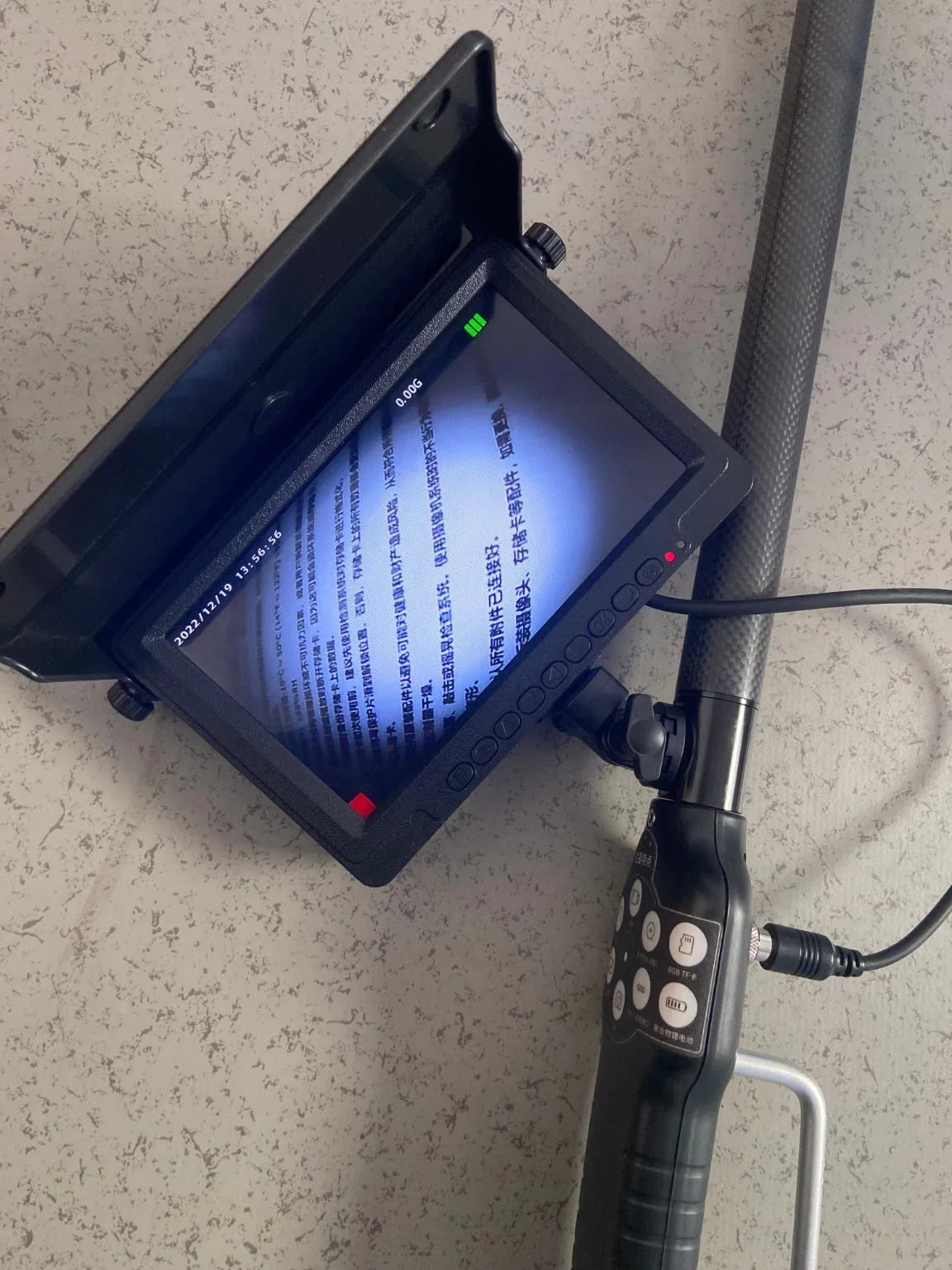 Industrial Telescopic Inspection Camera with 4.5 Inch Display, 3.6 Mts Fiber Pole, 23mm Camera Head