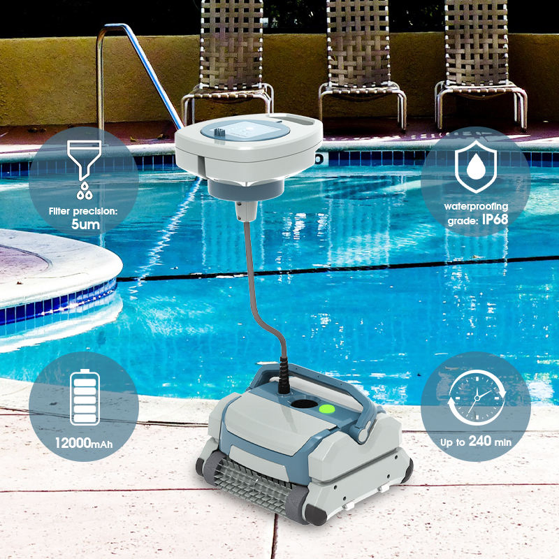 Wireless Underwater Crawler Cordless Robotic Vacuum Pool Robot for Cleaning Pool Wall