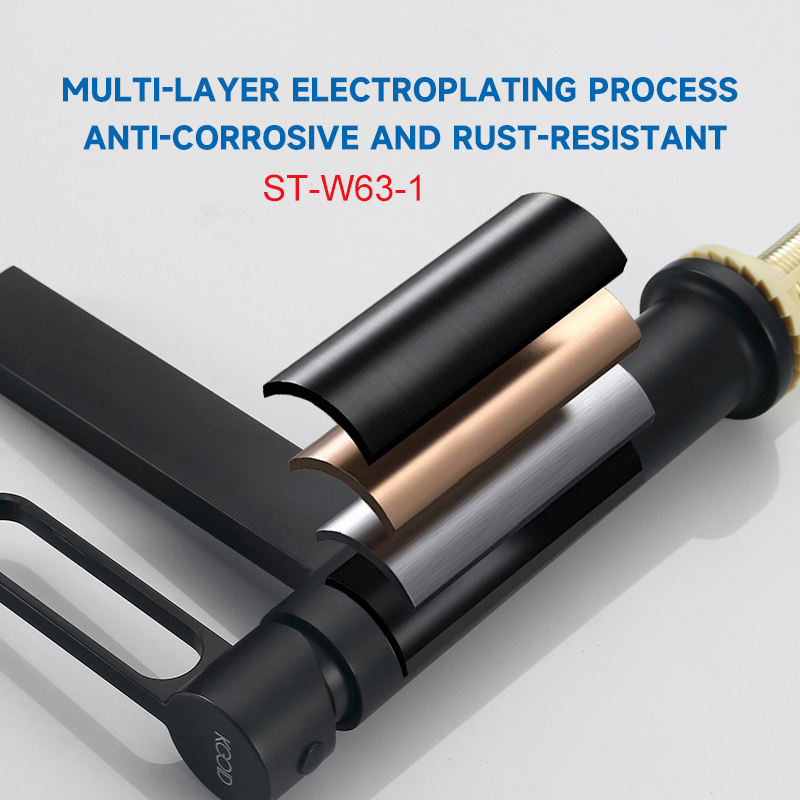 Black Zinc Alloy Bathroom Single Handle Cold Basin Tap