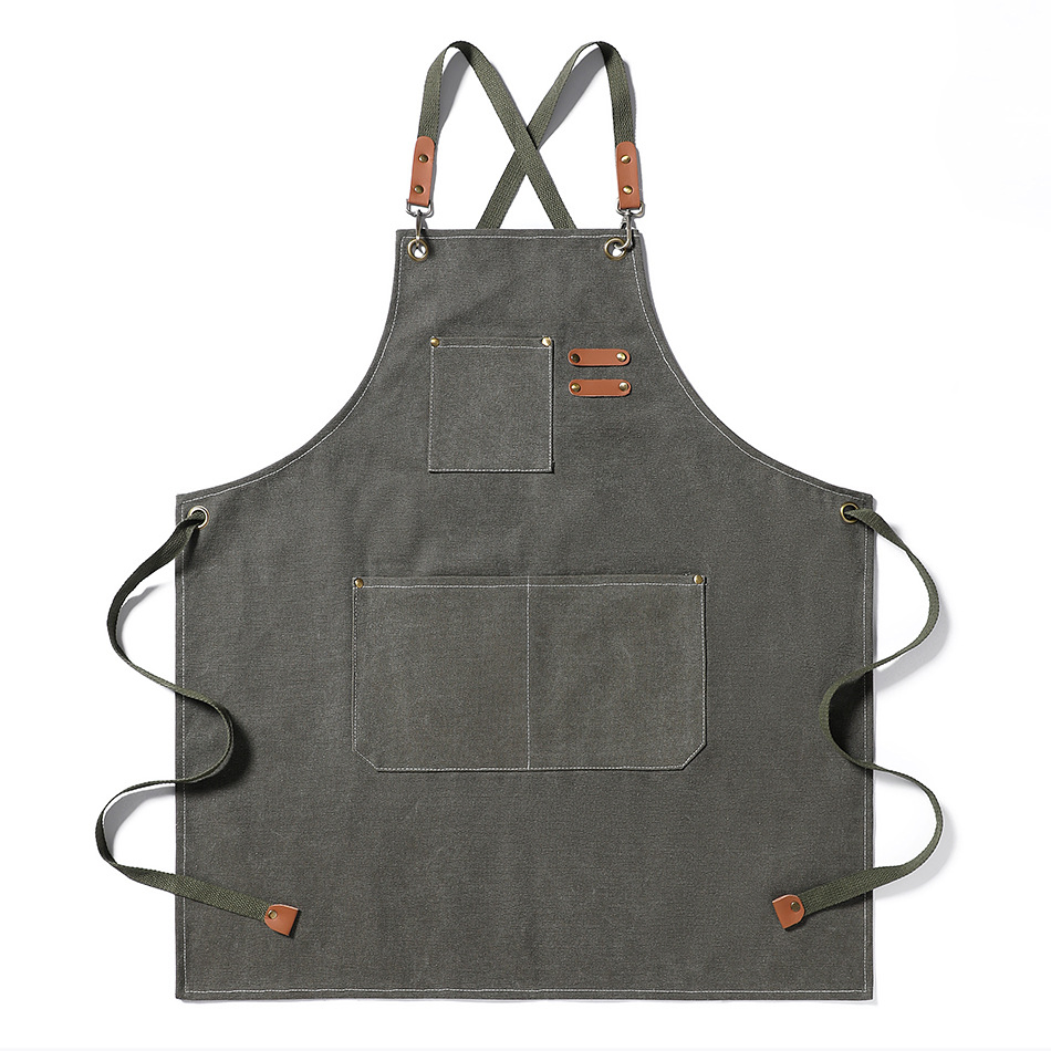 Thick Cotton Canvas Aprons with Pocket