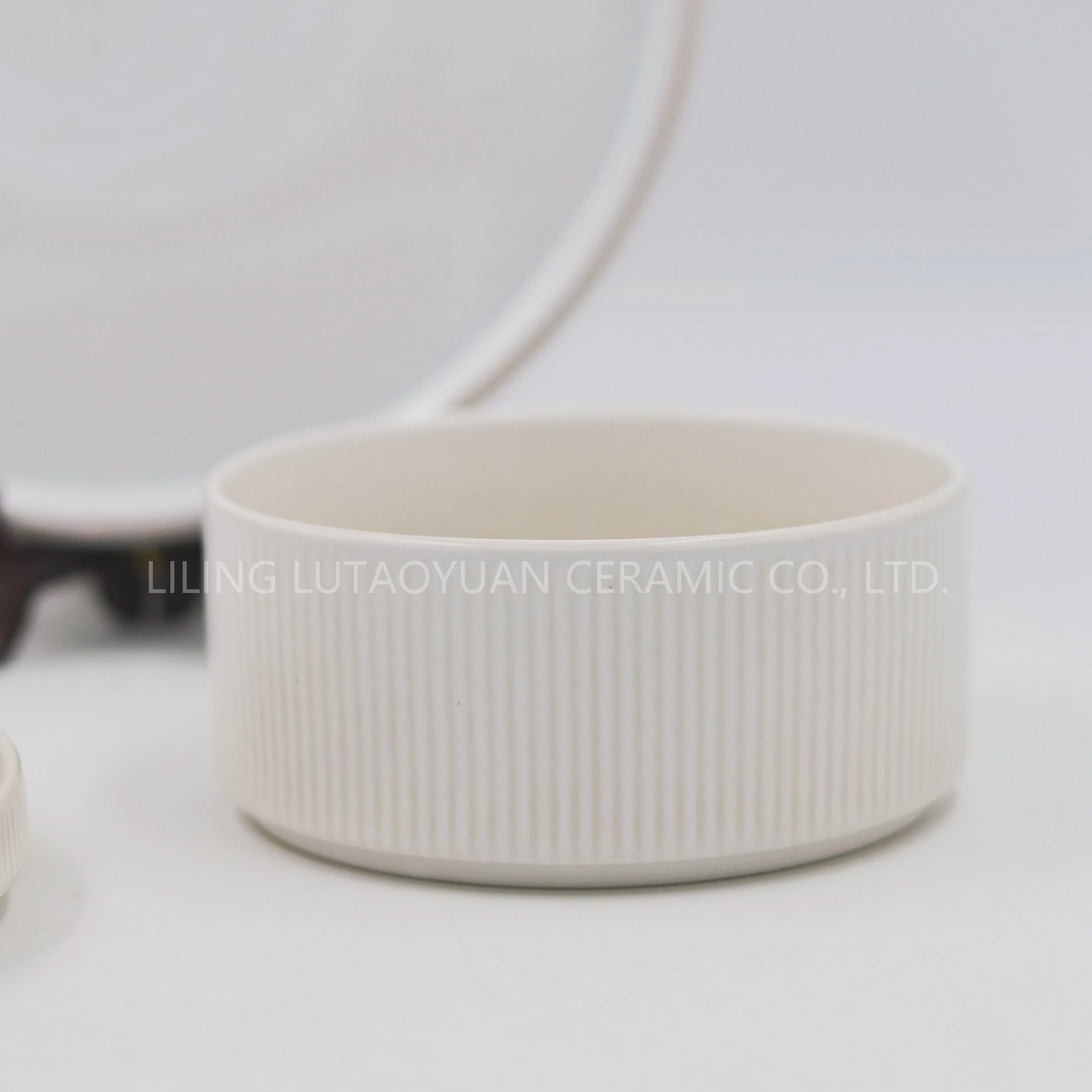 Source Factory Wholesale Porcelain Vertical Grain Reaction Glaze Set, Tableware, Customizable