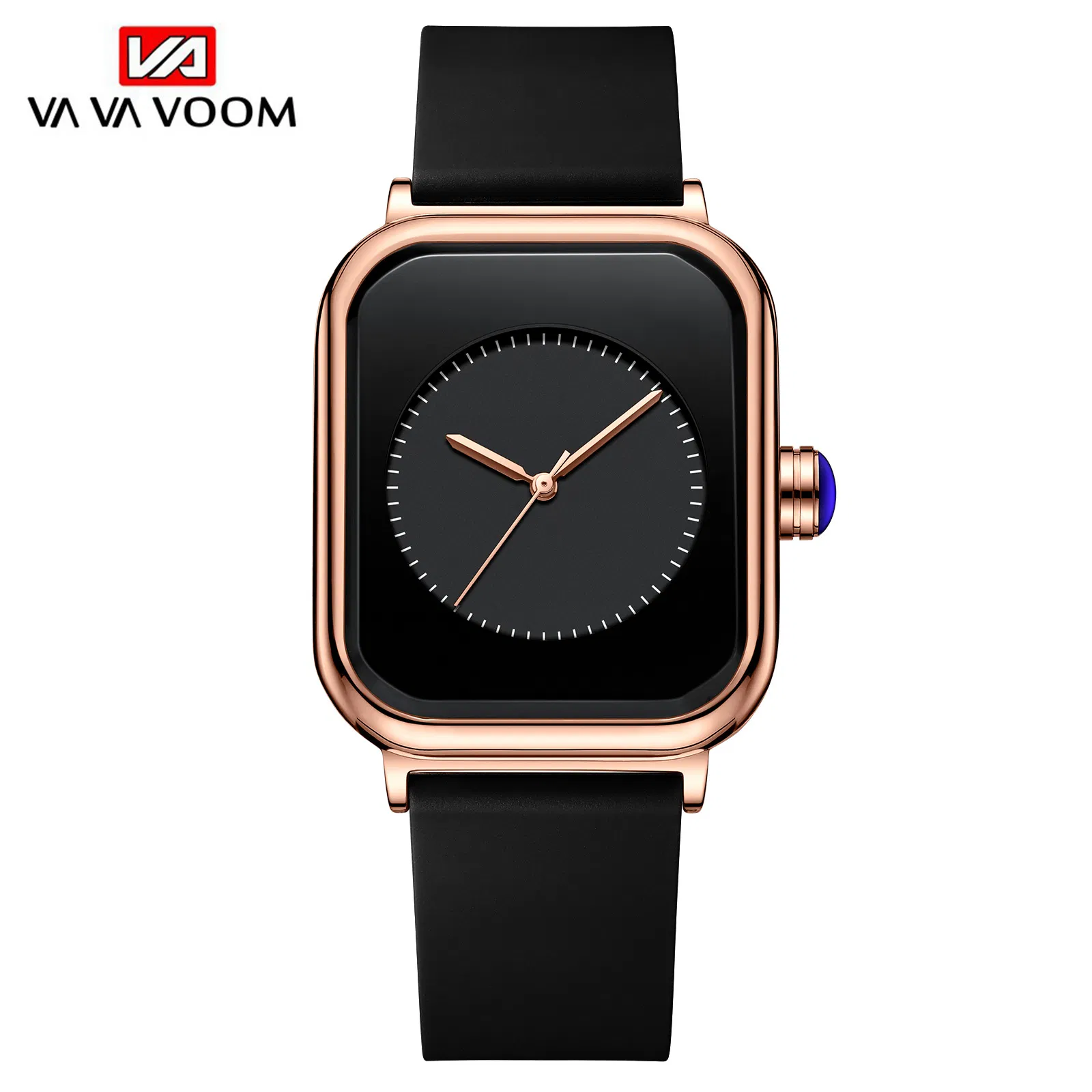 New Fashion Square Women's Watch Waterproof Silicone Strap Smart Quartz Watches