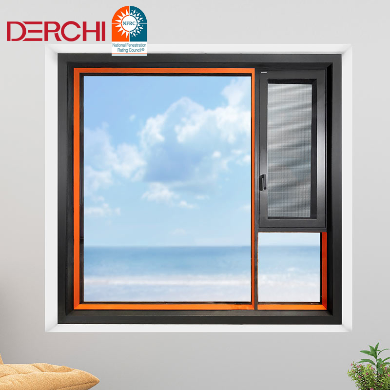 Aluminum Frame Casement Window Living Room Balcony Exterior Glass Casement Window