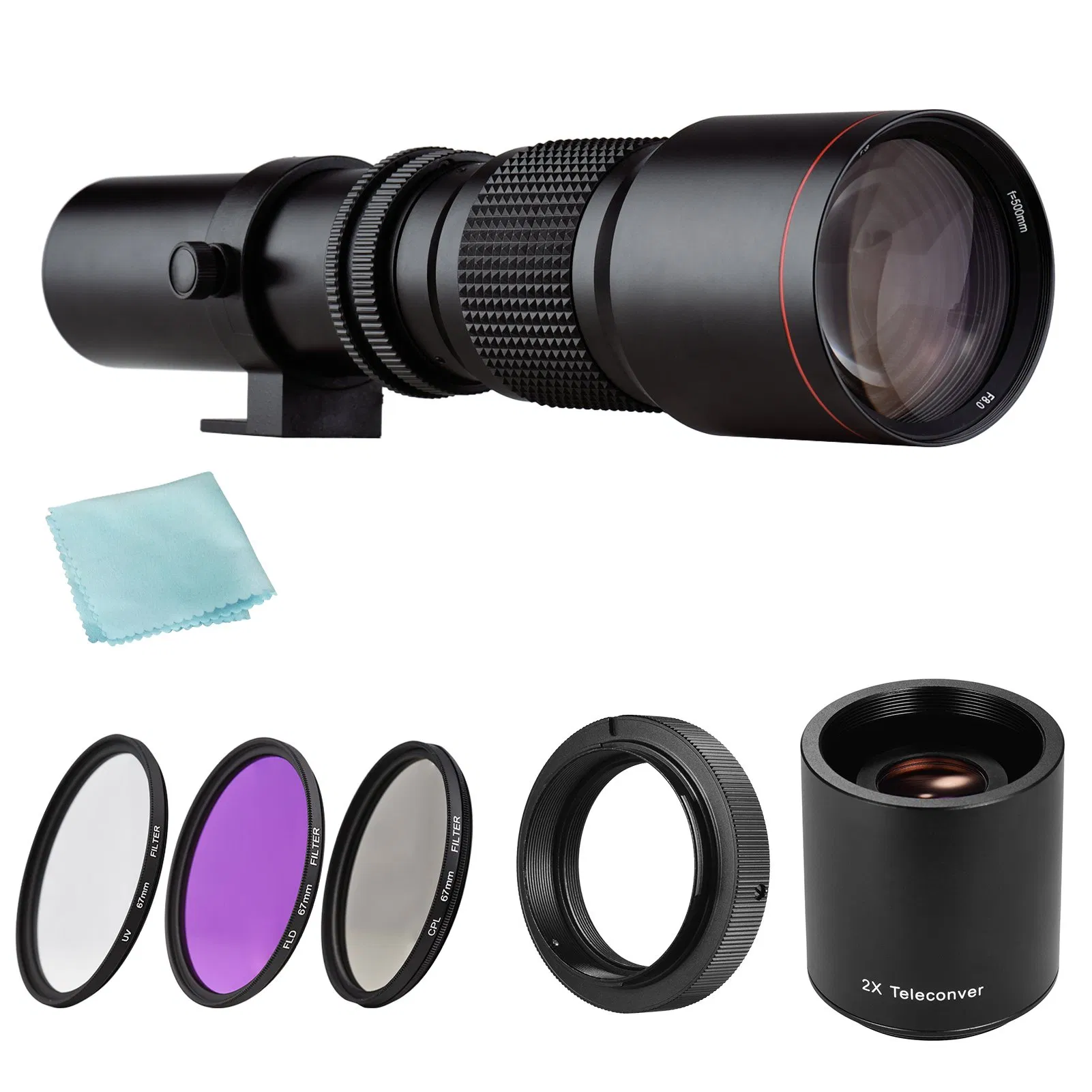 Объектив 500mm F/8.0 ручной зум для Canon и Nikon