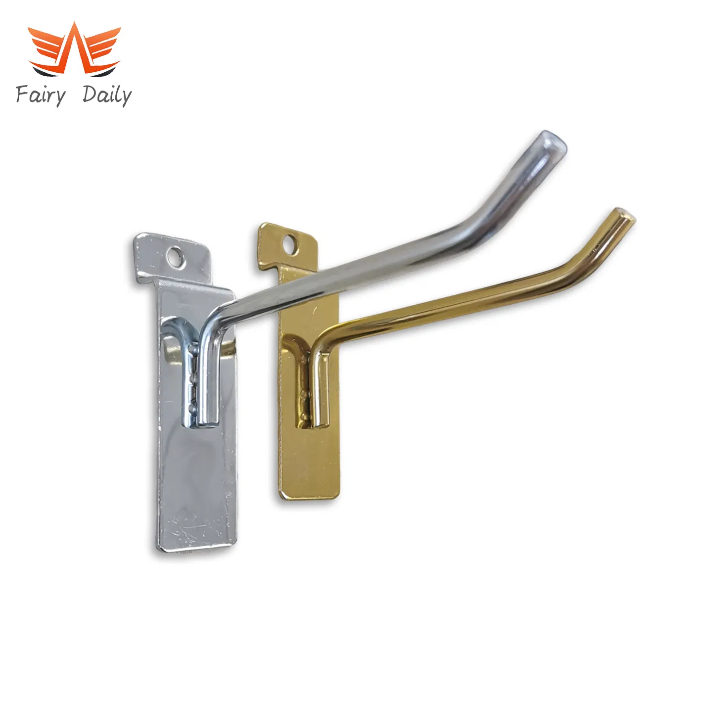 Metal Chrome Peg Gridwall Slatwall Pegboard Accessories Single Wire Display Hooks