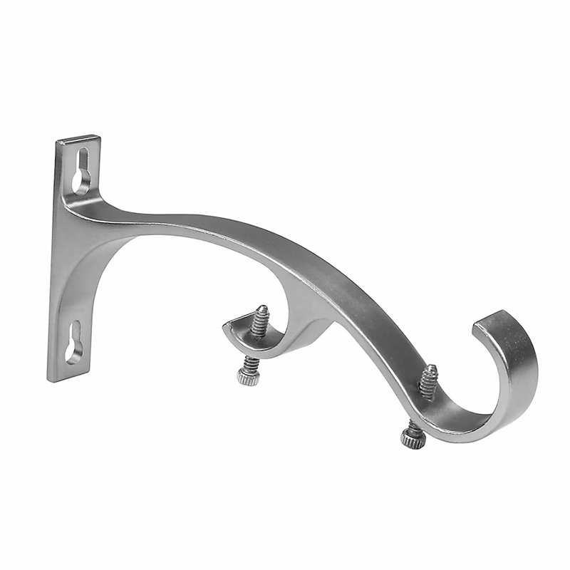 Wall Mounted Adjustable Powder Coated Single-Side Modern Curtain Rod Bracket