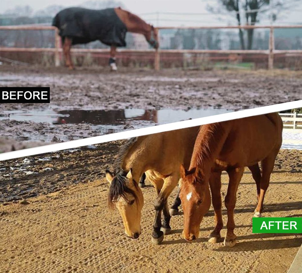 Plastic Livestock Interlocking System Mud Control Grids Horses for Unlimited Expansion