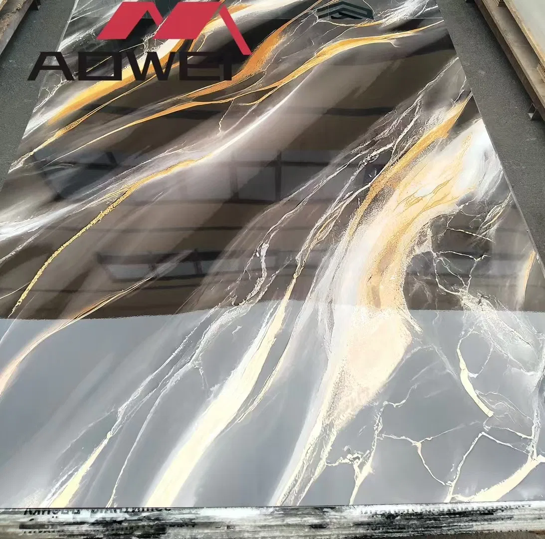 Premium High Gloss White Marble Laminate Panel with UV Shield