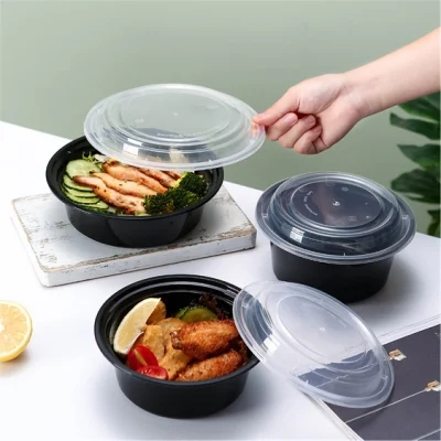BPA Free Microwave Disposable Food Container Take out Leakproof Plastic Lunch Box