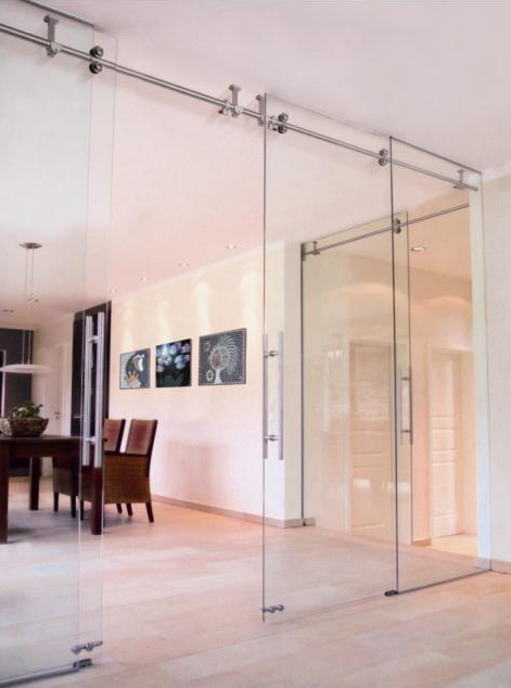 Powder Coated Three Panel 3 Panel Glass Triple Sliding Door