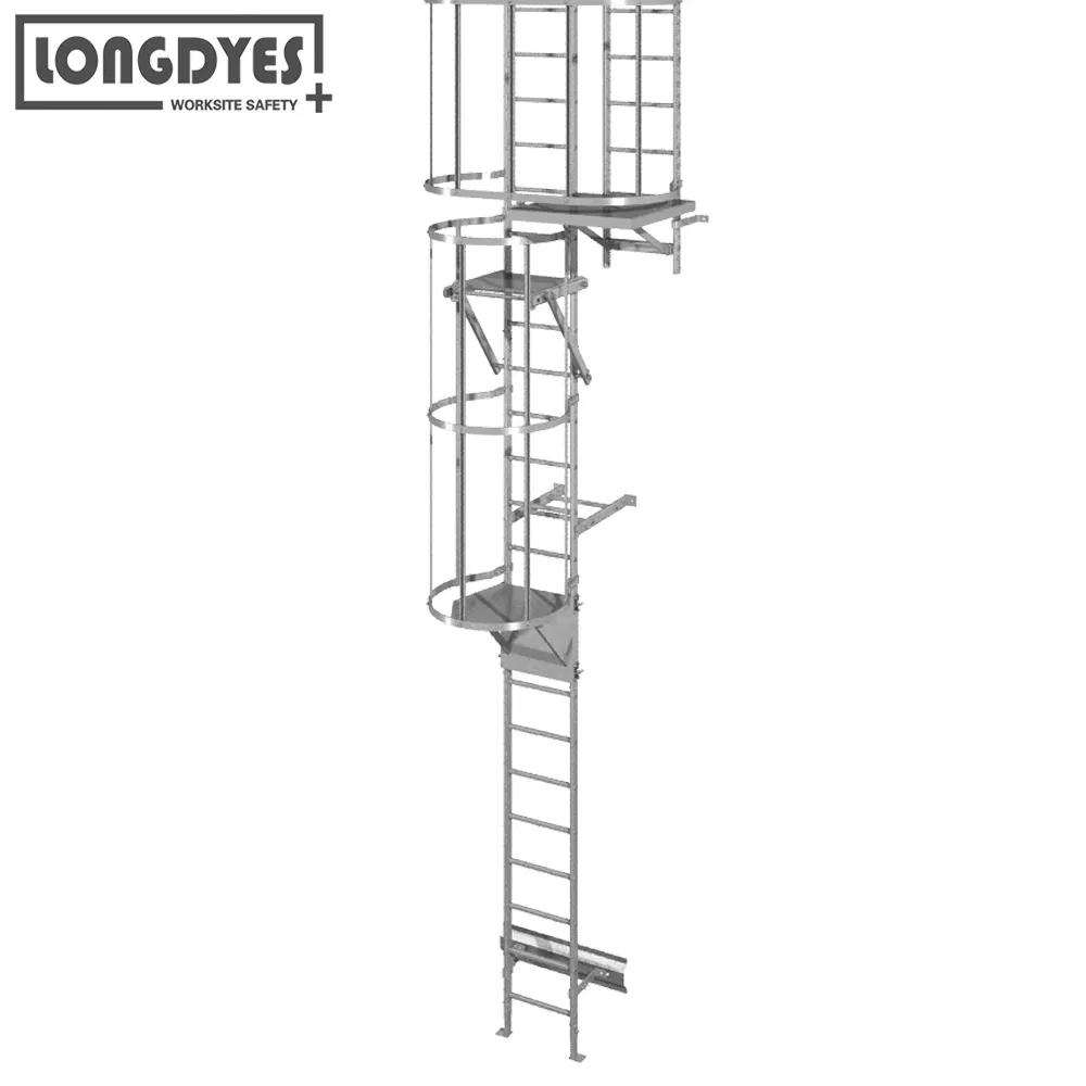 Tri-Arc Engineered Access Platforms Wall-Mount Aluminium Fixed Ladder