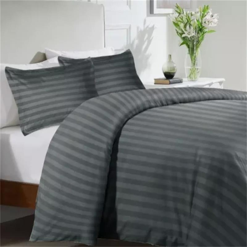 Hotel Quality Satin Stripe Deep Fitted Sheet Bed Sheets Double & King Size