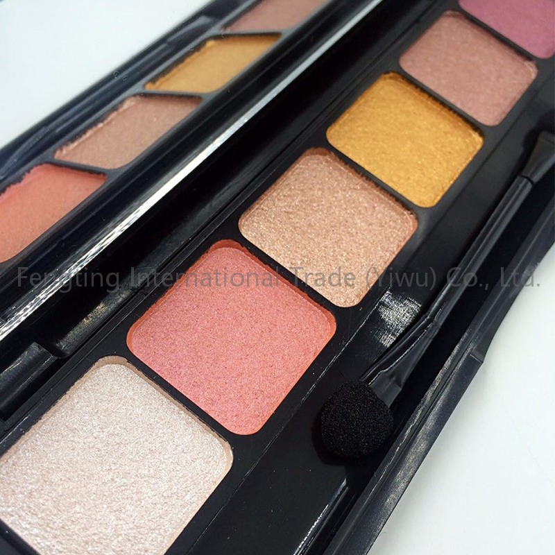 OEM/ODM Wholesale 6-Color Glitter Shimmer Eye Shadow Palette Shiny Powder with Contracted Design as Base for Enhancing Eye Makeup