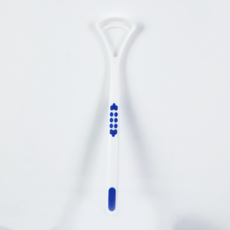 Oral Hygiene Plastic Tongue Cleaning Brush Rubber Tongue Scraper for Sale