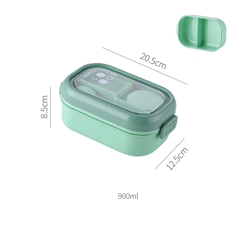 Trendy Portable Large-Capacity Microwave-Safe Lunch Box for Students