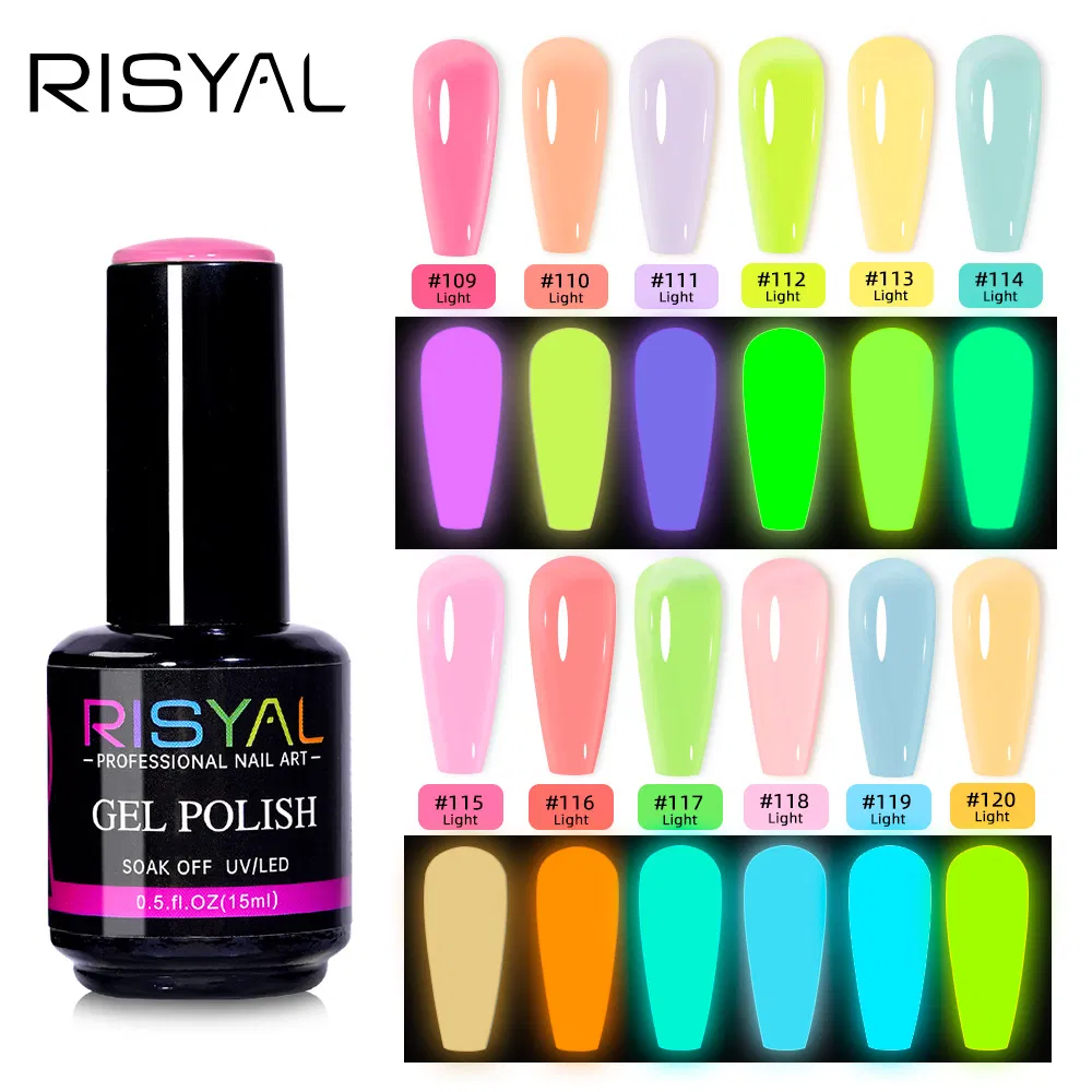Summer Neon Gel Nail Polish Set 12 Electric Bright Colors UV Reactive High Pigment Gel