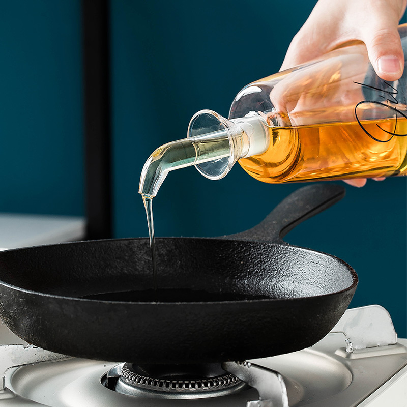 Capped Oil Bottle Vinegar Bottle Corrosion Resistant Kitchen Utensils Glass Oil Pot