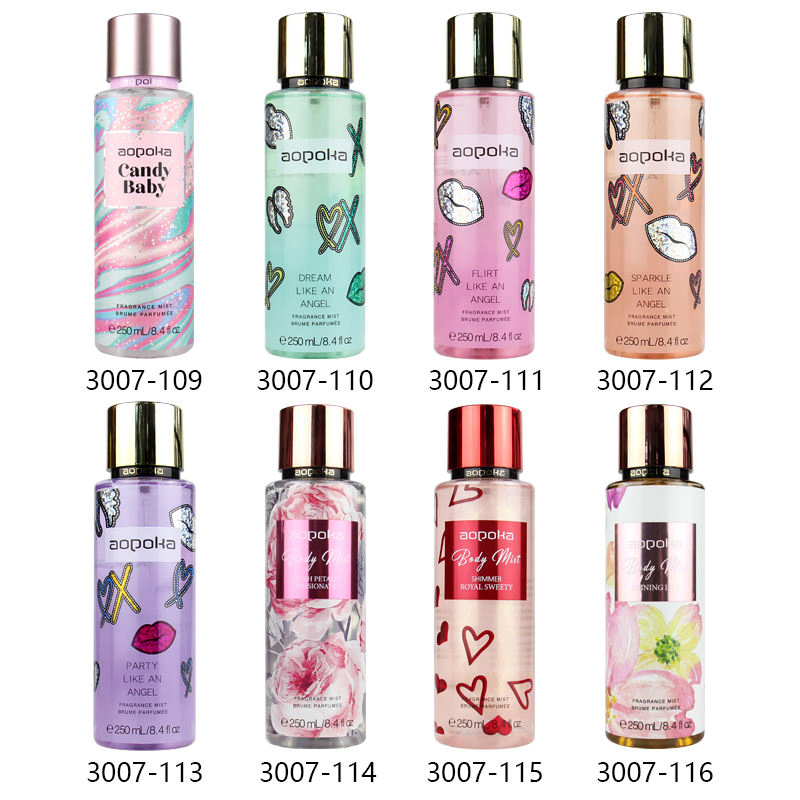 Aopoka 20 Styles 250ml Body Spray Mist Floral Original Women's Perfume