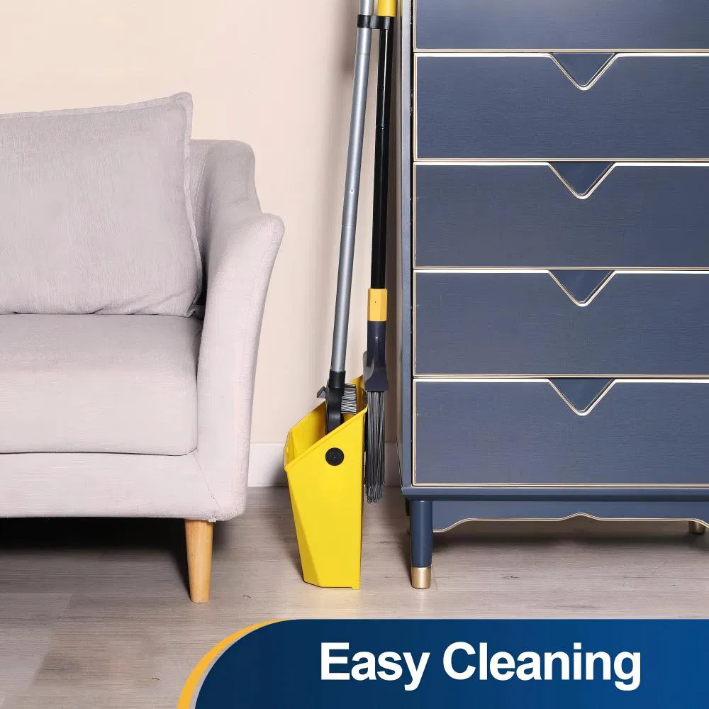 Eco-Friendly Long Handle Broom and Dustpan Set for Effortless Cleaning