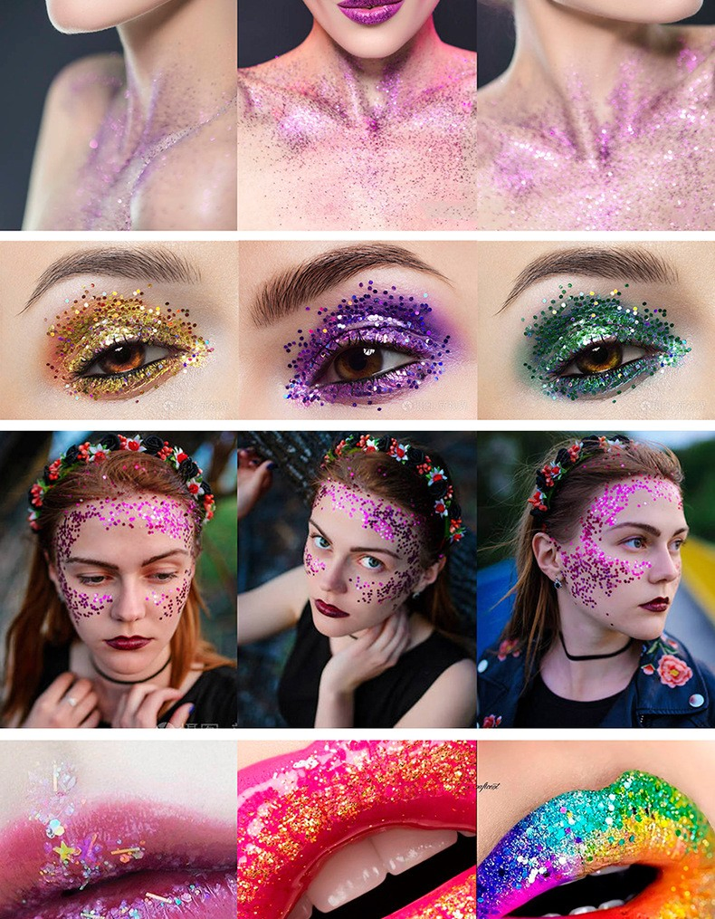 Cosmetics Twinkle Noctilucence Spray Waterproof Charming Glitter Custom Wholesale 1+1 Combination Evening Party Makeup