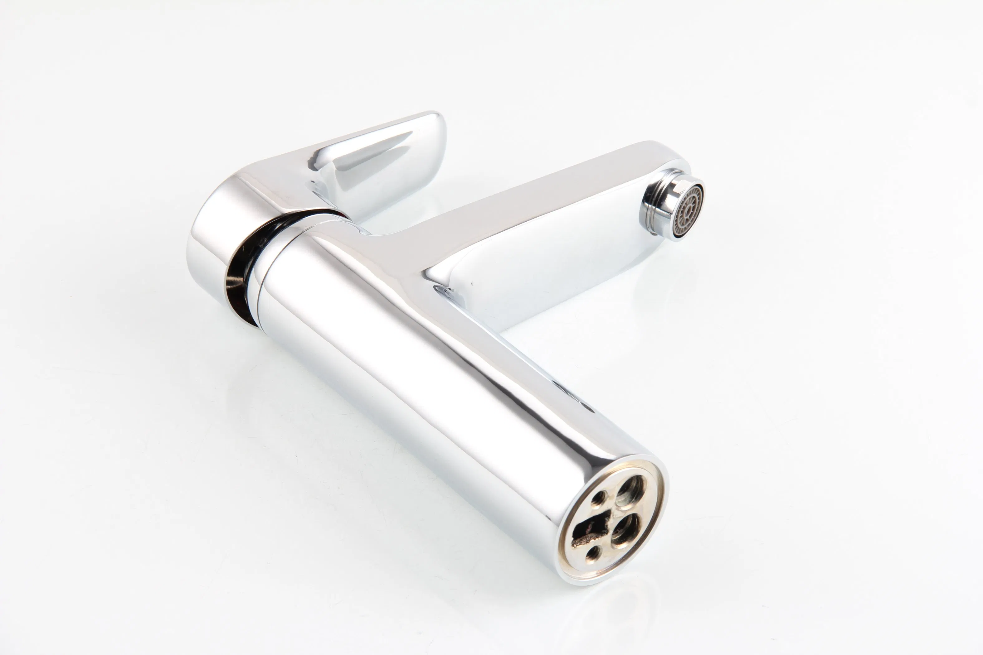 Brass Body Chrome Basin Mixer Faucet with Single Lever