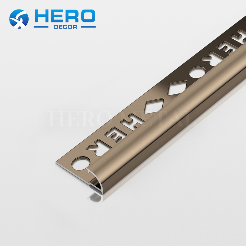 Aluminum Ceramic R Shape Strip for Kitchen Hero Metal High Quality Round Corner Container Tile Trim