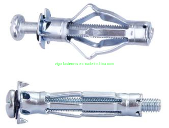 Expansion Screw Bolt Whited Zinc Plated Hollow Wall Anchors Drywall Anchors Fastener for Construction