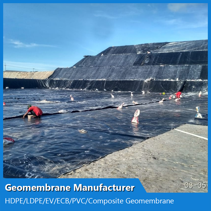 0.2 - 2mm Geomembranes Film for Artificial Lake Pond Liner HDPE Geomembrane