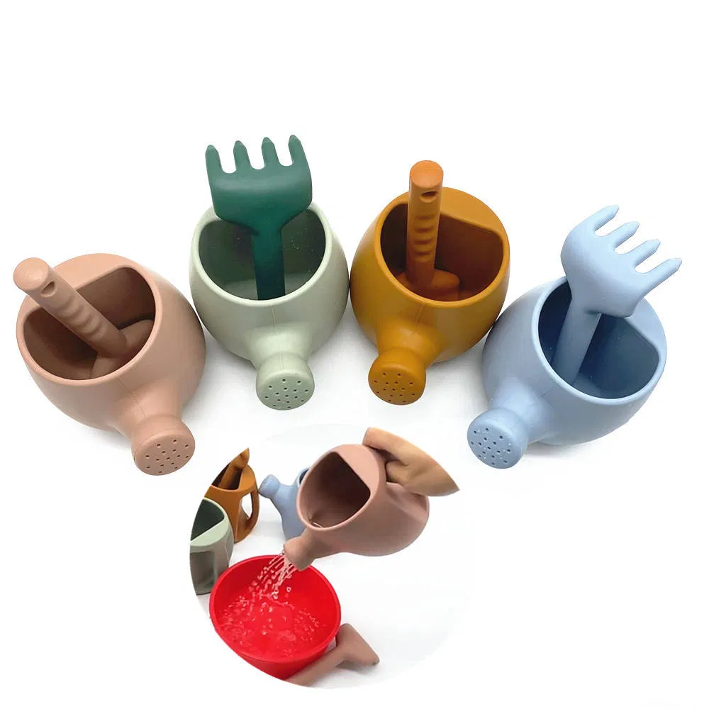 Silicone Pot Rake Beach Toys Sets Outdoors Activities Watering Can