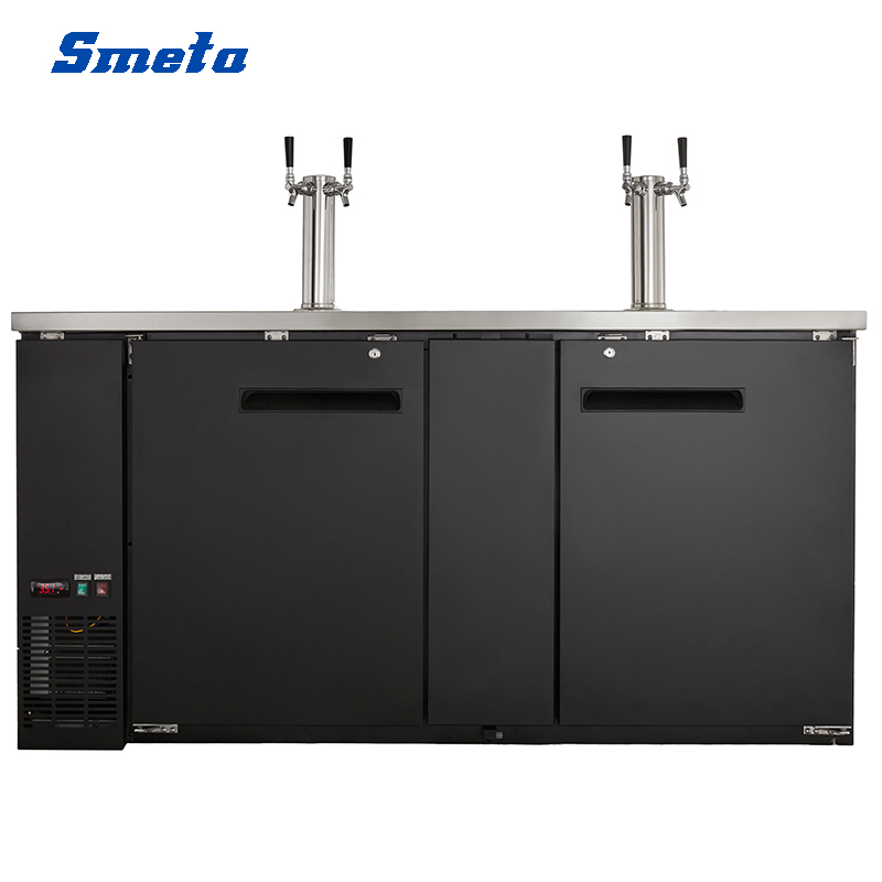 Double Doors Stainless Steel Top Beer Keg Cooler Commercial Refrigerators for Restaurant