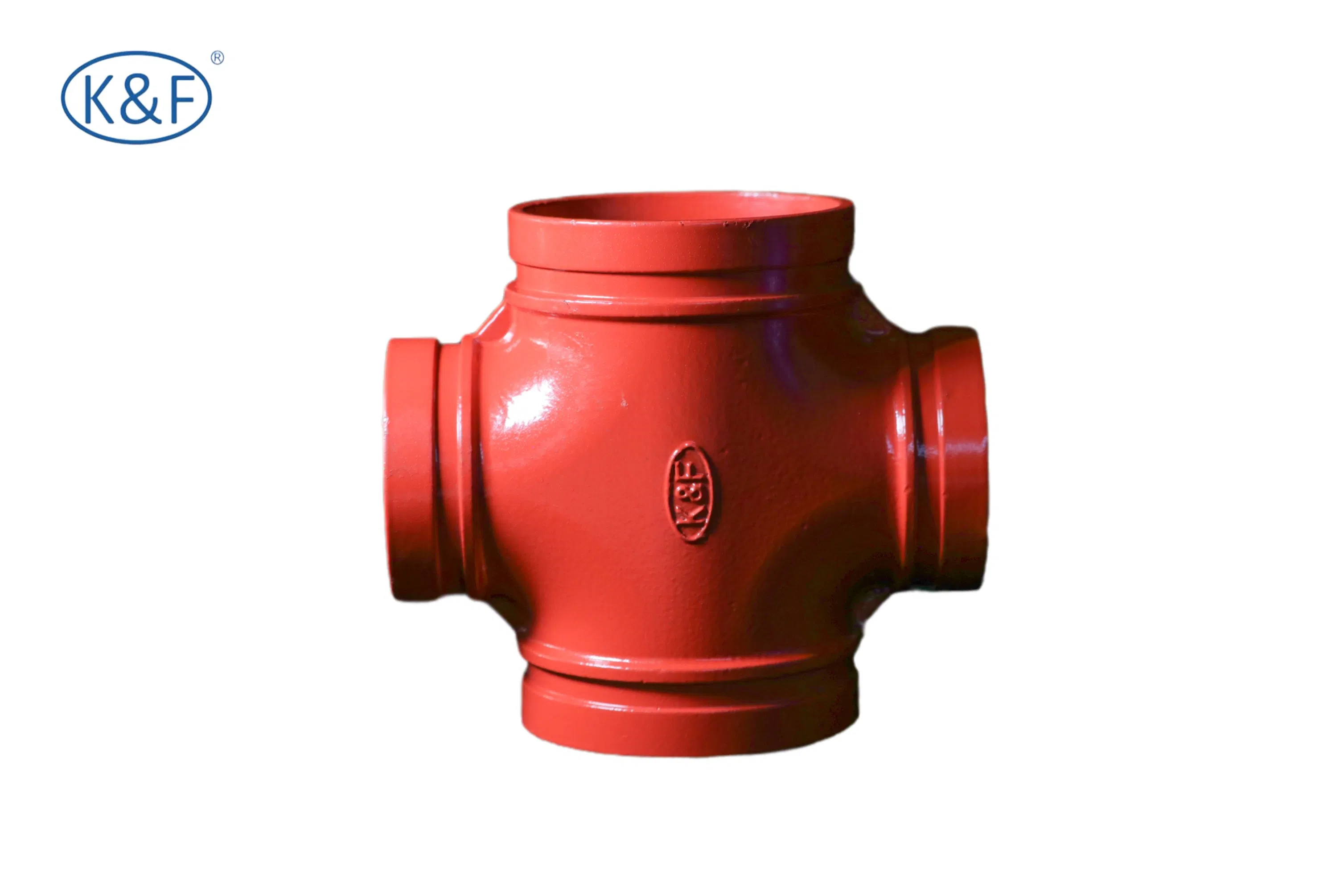 Kanaifu Ductile Iron Grooved Round Pipe Fitting Cross for Fire Fighting/Water Supply