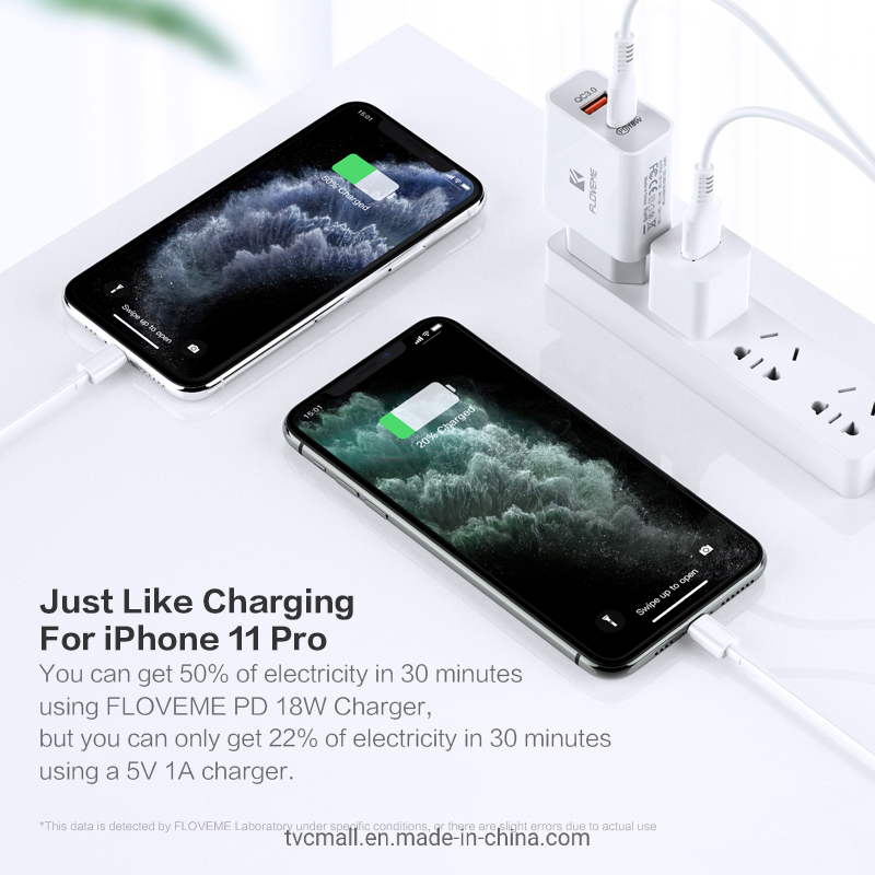 Быстрая зарядка Floveme 18W Dual USB с QC 3.0
