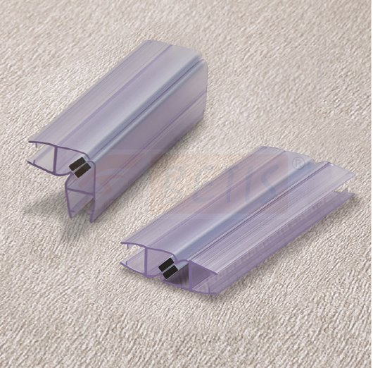 Bathroom Glass Panel Accessories Fittings Shower Door Jamb 90 180 Degree Acrylic PVC Magnetic Seal for Glass-to-Glass Fits