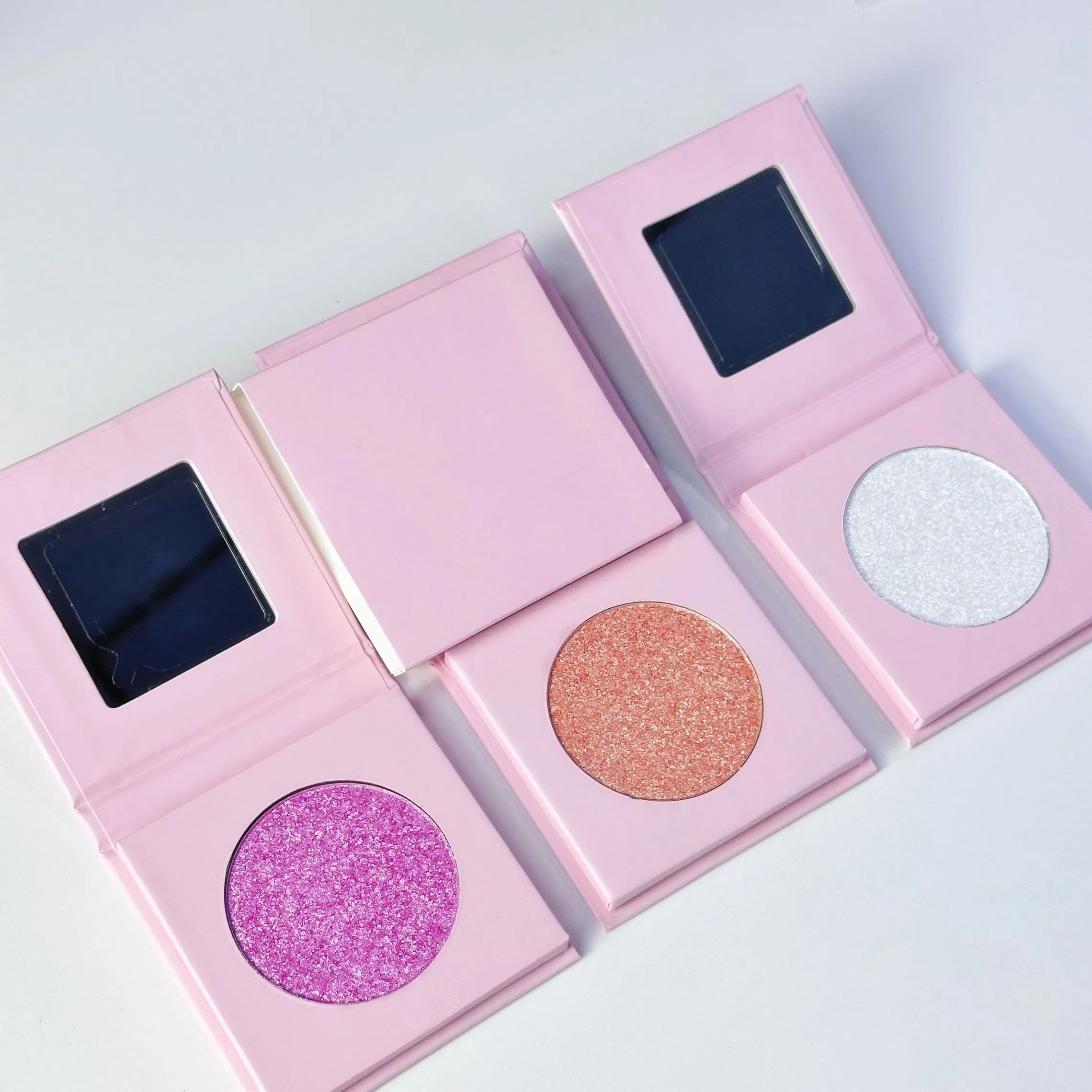 Pink Package Glitter Highlighter Face Cosmetics Vegan Makeup Highlight Customized Logo