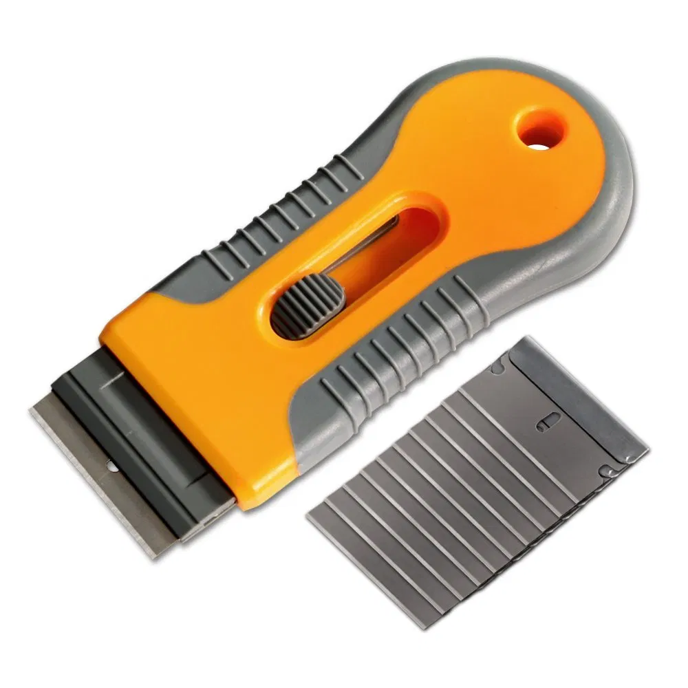Hautine High Quality Cleaning Scraper Plastic Razor Scraper with 40X19mm Metal Blades