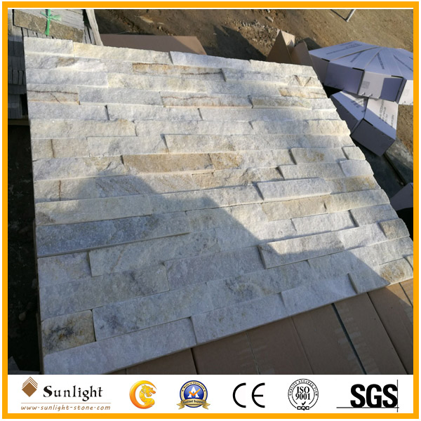 Yellow Quartz Culture Stone for Wall Cladding