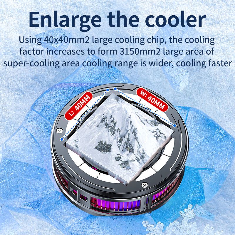 Portable X100 Mobile Phone Radiator RGB Light Magnetic Clip Dual-Purpose Game Live Gaming Cooler