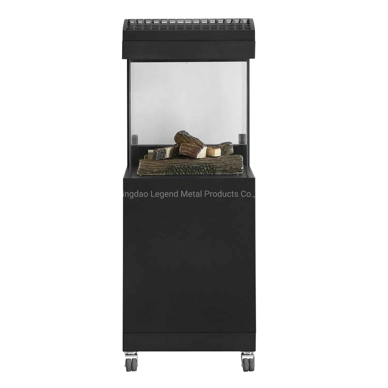 Outdoor Gas Fireplace with Ceramic Glass for Restaurant Use by LPG Muztag 500b