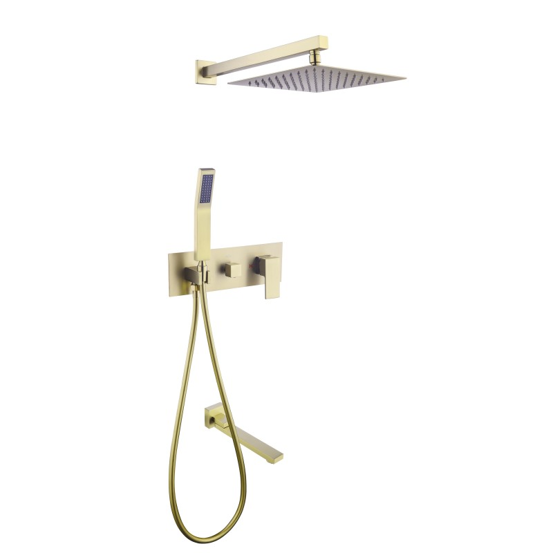 Stylish Matte Black 3-Function Shower Faucet Set for Modern Bathrooms