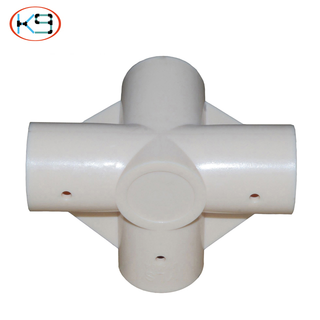 Plastic Joint ABS Joint 3 Ways Beige Plastic Pipe Clamp