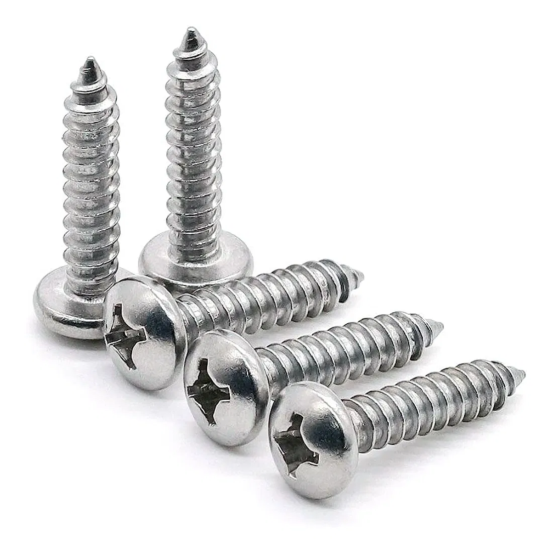 Cross Recessed Drive Button Pan Tapper Head Ss/SUS Sheet Metal Self-Tapping Screw