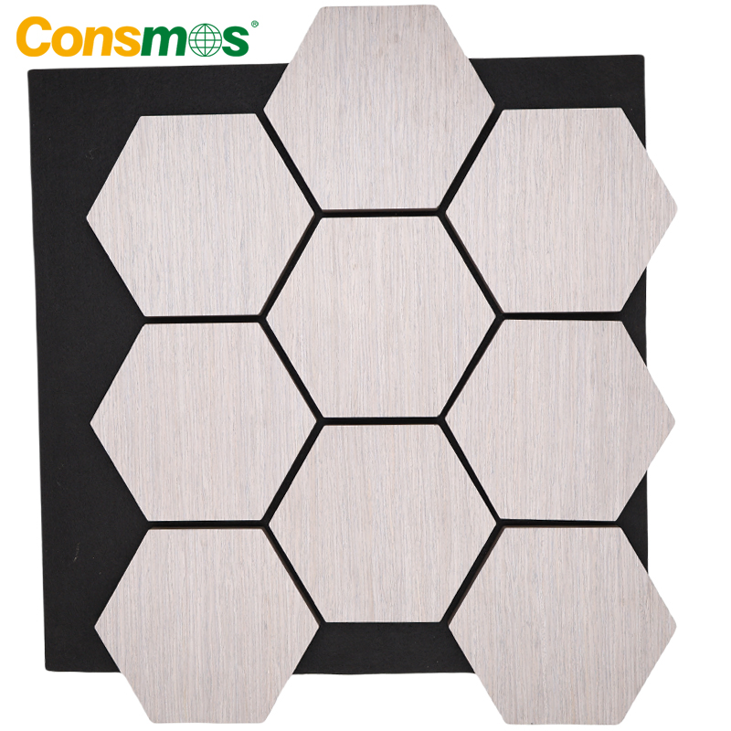 3D Soundproof Fluted Decorative Panels MDF Polyester Fiber Acoustic Wood Slat Wall Panel