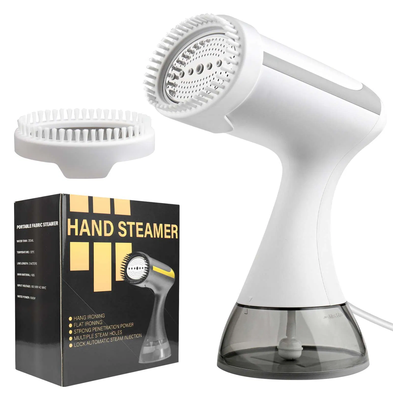 Portable Handheld Garment and Fabric Steamer 1500 Watts Quick Heat Ceramic Plate Steam Nozzle